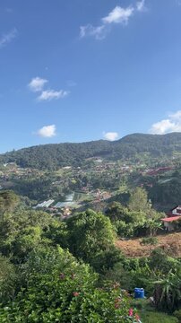 Aerial view of Colonia Tovar mountain village in Venezuela