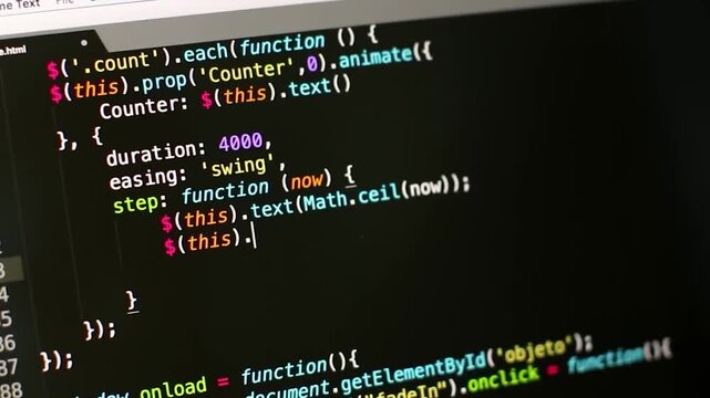 programming code on computer screen