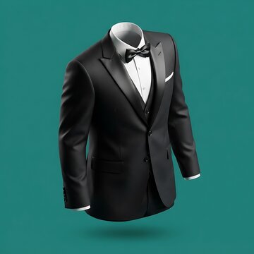 Elegant Groom Tuxedo Isometric Icon for Formal Wedding Event Attire