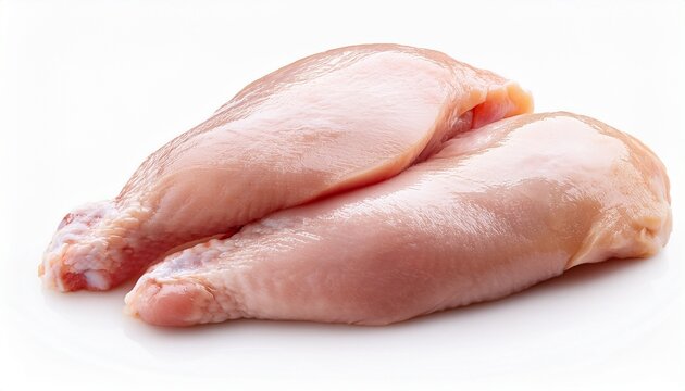 raw chicken meat isolated on white background cut out