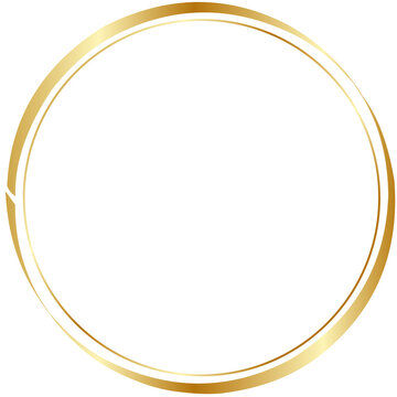 Golden Circle, golden border, golden wedding ornament, luxurious gold circle