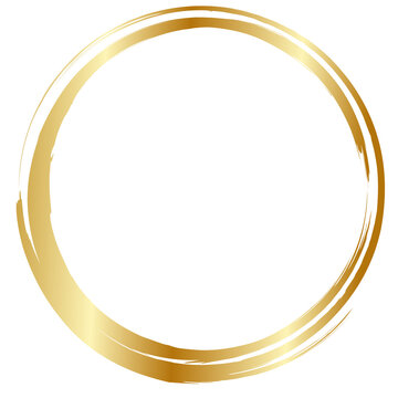 Golden Circle, golden border, golden wedding ornament, luxurious gold circle
