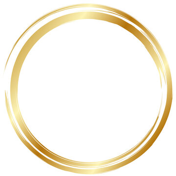 Golden Circle, golden border, golden wedding ornament, luxurious gold circle