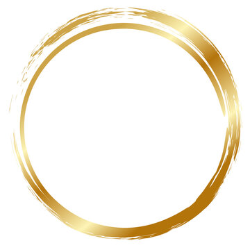 Golden Circle, golden border, golden wedding ornament, luxurious gold circle