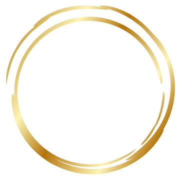 Golden Circle, golden border, golden wedding ornament, luxurious gold circle