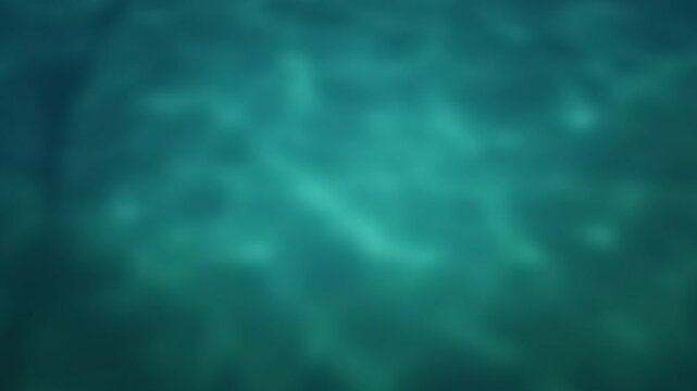 Moving abstract blurred turquoise water caustics background, slow calm gradient for calm breathing exercises