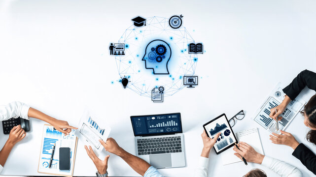 Concept of education and continuous learning. A network of e-learning resources for training, acquiring knowledge, and developing new skills for personal and professional growth. Fermion
