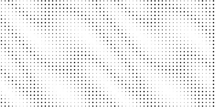 Minimalist black and white halftone pixelated abstract pattern with monochrome background