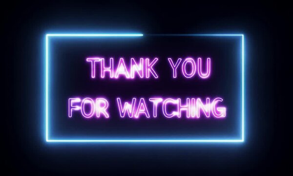Blue neon corner frame glowing on black background, abstract technology concept