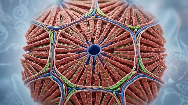 Microscopic structure of biological tissue