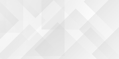Fototapeta premium White and gray overlap triangle geometric technology pattern. minimal rectangle randomly arranged white lines transparent background layers overlapping presentation design.