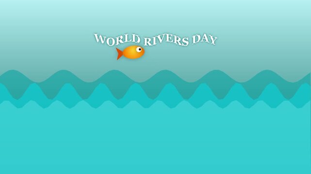 Fish Swimming in River Water for World Rivers Day Celebration
