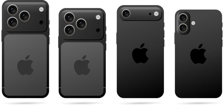 iPhone 18 Pro Max dark edition, black smartphone camera layout, minimalist mobile mockup