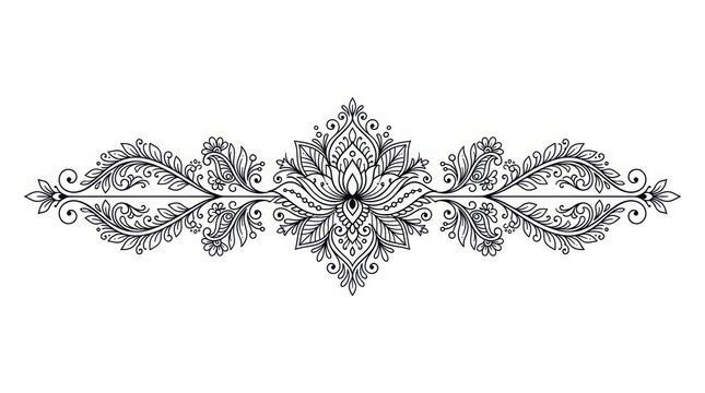 Intricate floral mandala border design for Rakhi celebration