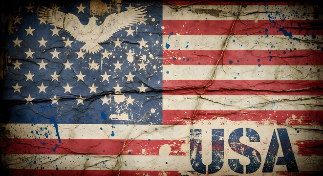 Distressed american flag background for veterans day patriotic celebration and memorial events
