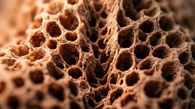 Macro view of organic porous texture