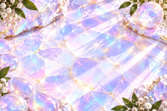 オーロラクリスタル背景　