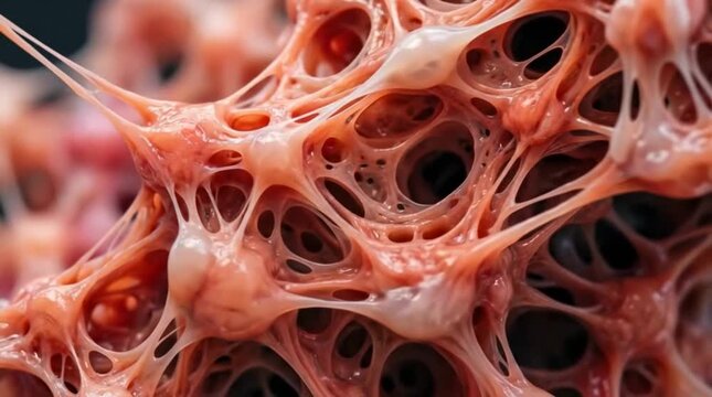 Microscopic view of swelling organic cell