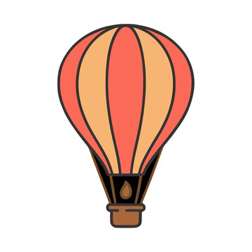 Hot air balloon with basket