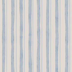 Winter blue and beige vertical stripes seamless pattern - soft neutral textile background © kayuki