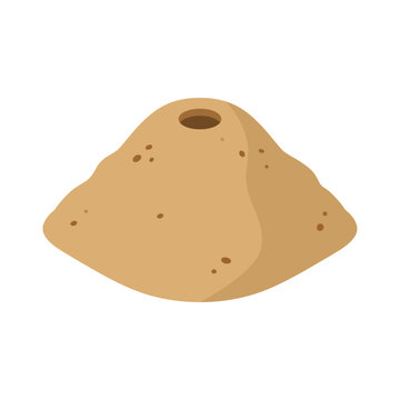 Anthill Vector Illustration of a Desert Sand Mound or Termite Nest