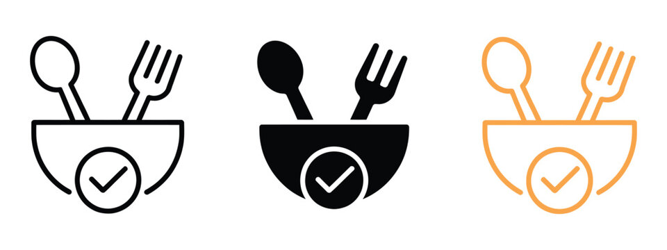 Food safety icon vector, delicious dietary choice and wellness symbol representing healthy eating, nutrition, safe food practices, lifestyle, and balanced living.