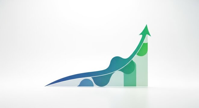 Gradual growth and upward trajectory in business performance chart
