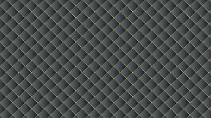 Obraz premium Dark teal quilted leather texture with gold studs