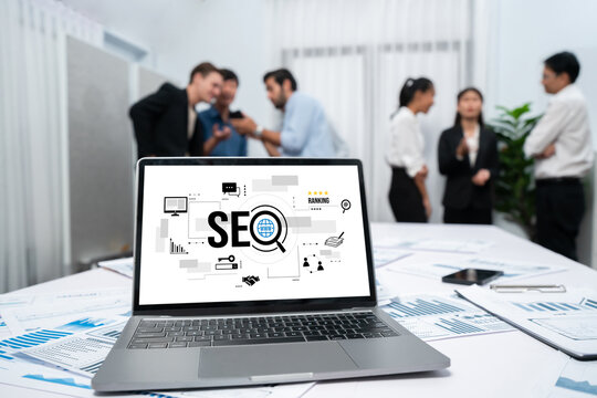 SEO search engine optimization for brisk e-commerce and online retail business showing on computer screen