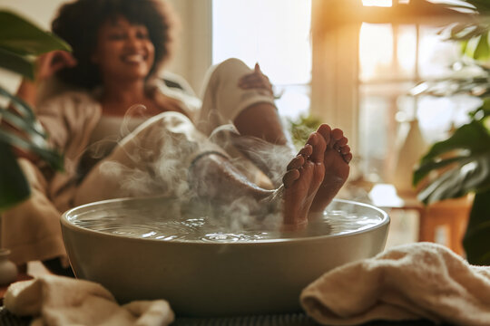 Relaxing Hot Foot Bath at Home