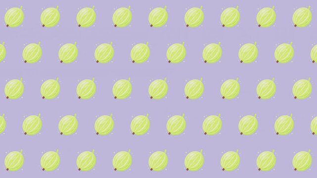 Gooseberry fruit seamless loop pattern background design