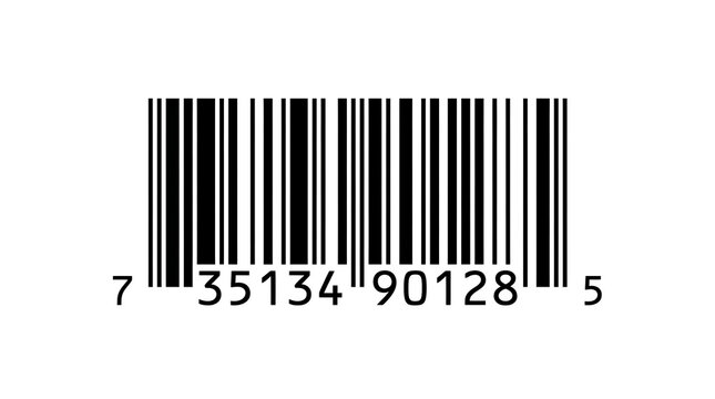 Black barcode number 735134901285