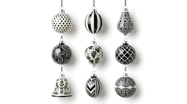 Black and white geometric earring collection