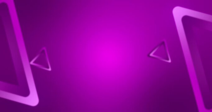 Vibrant abstract design with purple triangles. - Loop 3D Background
