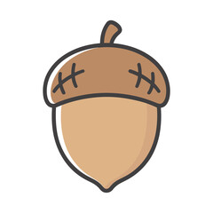 Cartoon acorn illustration © ihsan