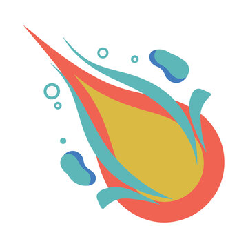 Abstract colorful shapes and circles