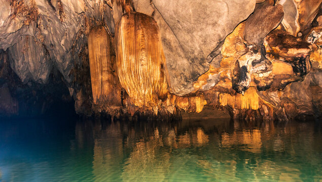 Inside the cave in Puerto Princesa Subterranean River National Park, Palawan, Philippines