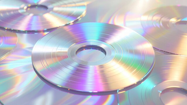 Abstract CD Disc Rainbow Reflection Metallic Texture