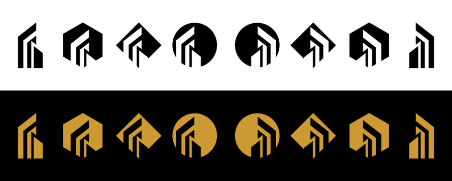 building icon logo design, building vector, construction, property, high-rise building, urban, generic building logo, building symbol, hotel, success, real estate, property business, badge, emblem