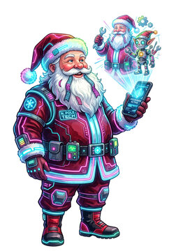 Santa Taking Holographic Selfie.svg
