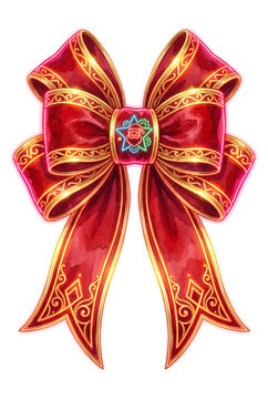 Classic 1950s Wide Red Velvet Bow.svg