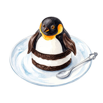  Emperor Penguin-Inspired Dessert Plate