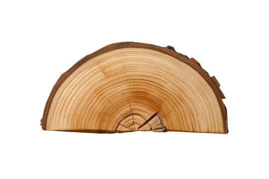 Semicircular tree trunk cross section