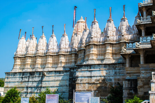 magnificent white marble Ranakpur Jain Temple in Rajasthan, India