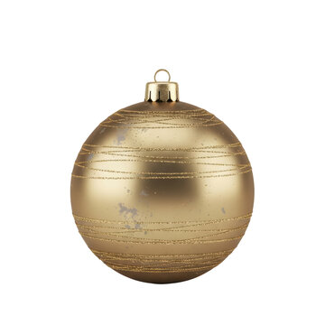 Gold Christmas Tree Bauble Decoration Ornament.