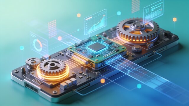 Isometric 3D illustration of personalized pricing engine