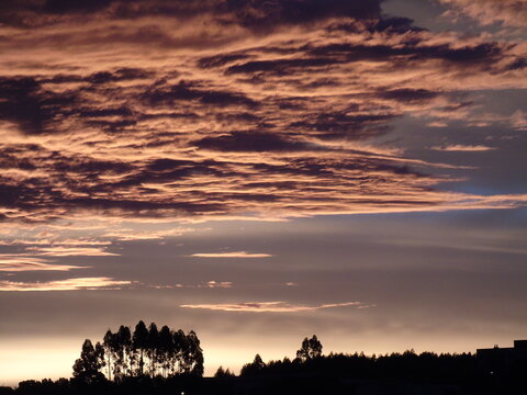 Cena de atardecer hermosa