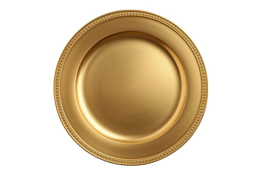 Decorative round gold plate