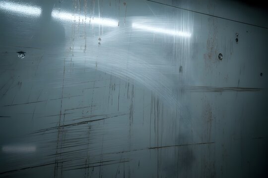 Clean tiled bathroom wall with grout lines