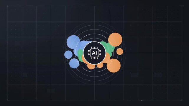 AI customer segmentation clusters visualizing consumer behavior patterns on dark grid background
